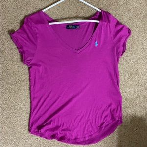 Polo Ralph Lauren magenta short sleeve tee
